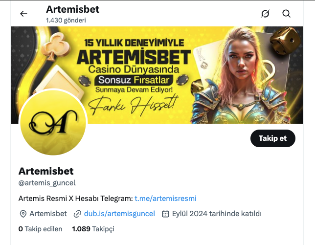 Artemisbet X Hesabı